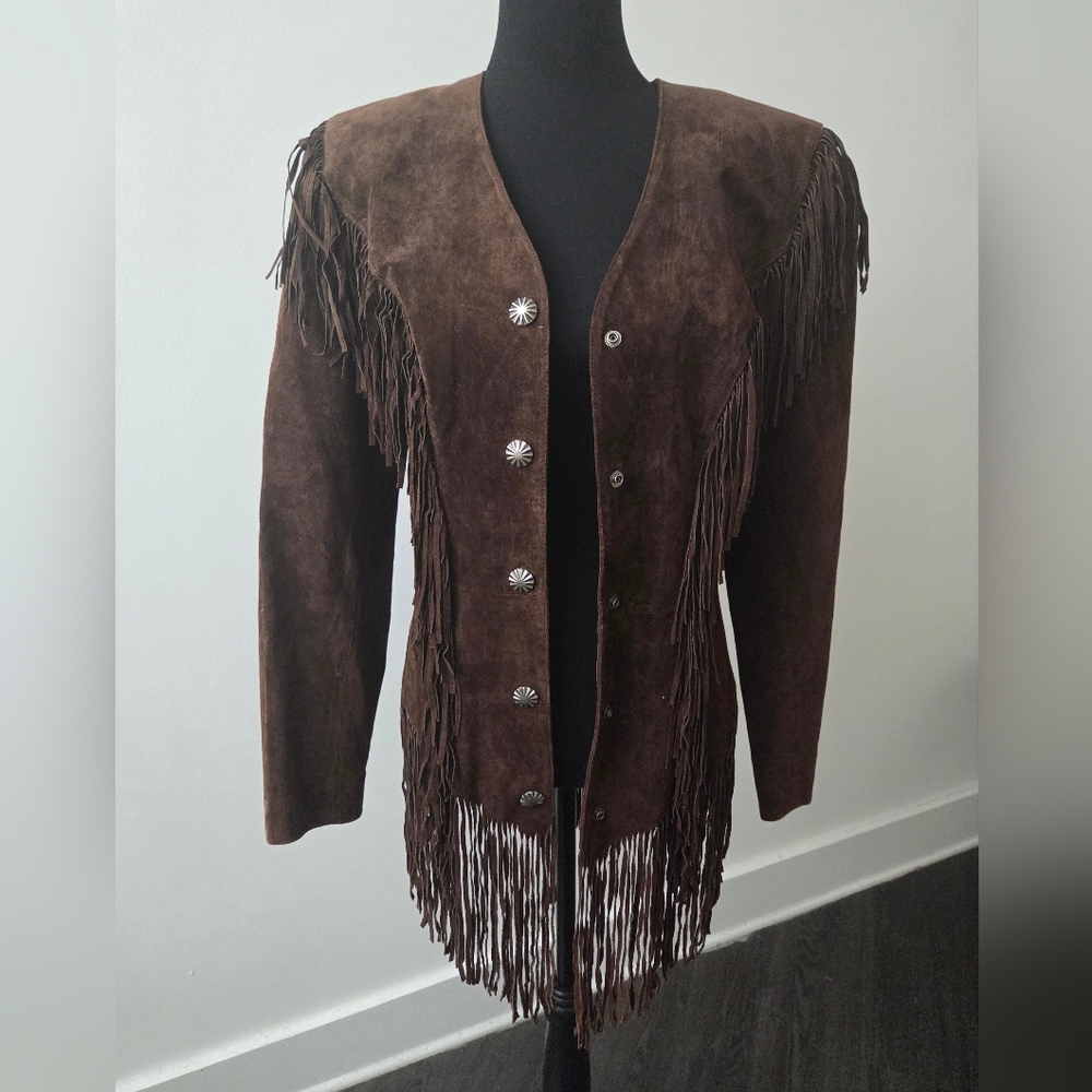 Vintage Cripple Creek Suede Fringe Jacket